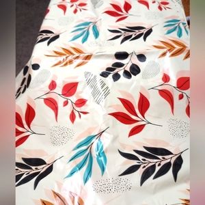 8 PC 19x24 Cream Color With  Multi Color Leaves Polymailers Bundles